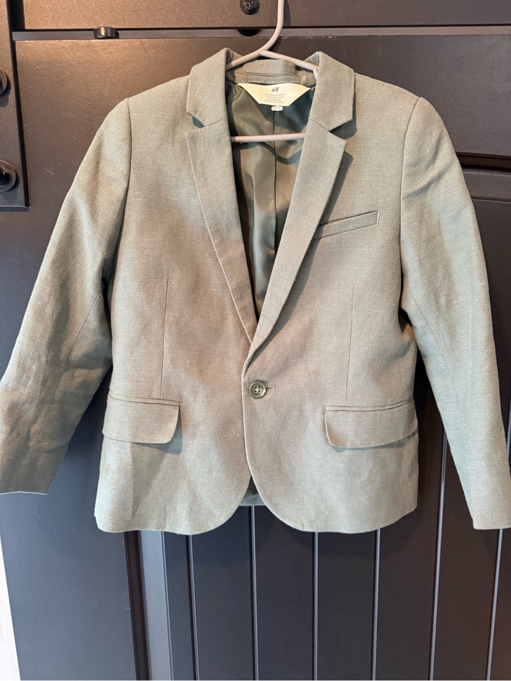 H&M Boys Sage Green Blazer | Size 5-6Y | Dress Jacket Wedding Easter